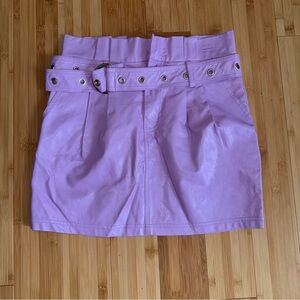 Honey Punch Lavender Belted Mini Skirt NWT